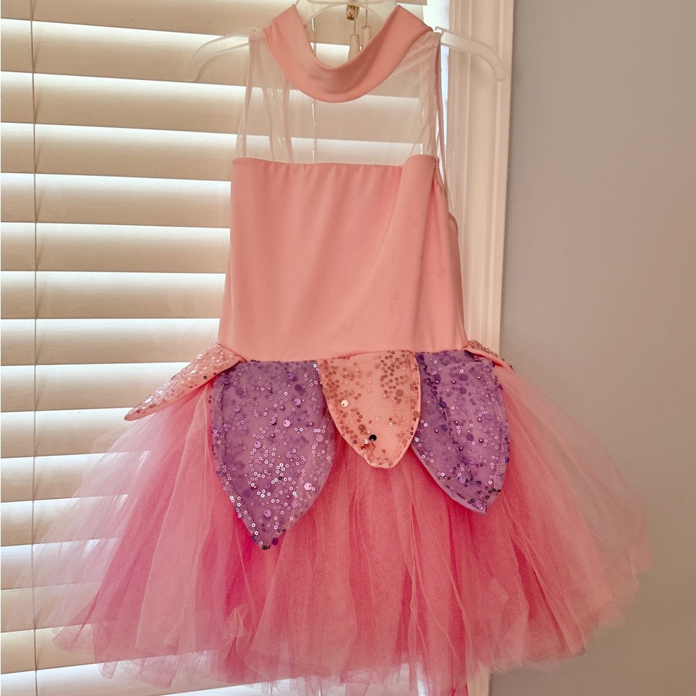 Custom-Made Pink and Purple Kids Fairy Dance Costume